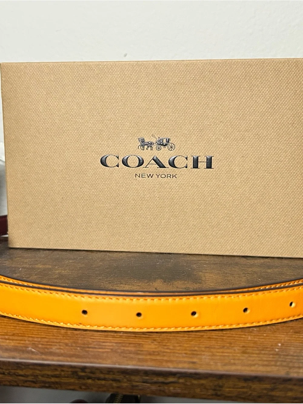 Coach leather belt